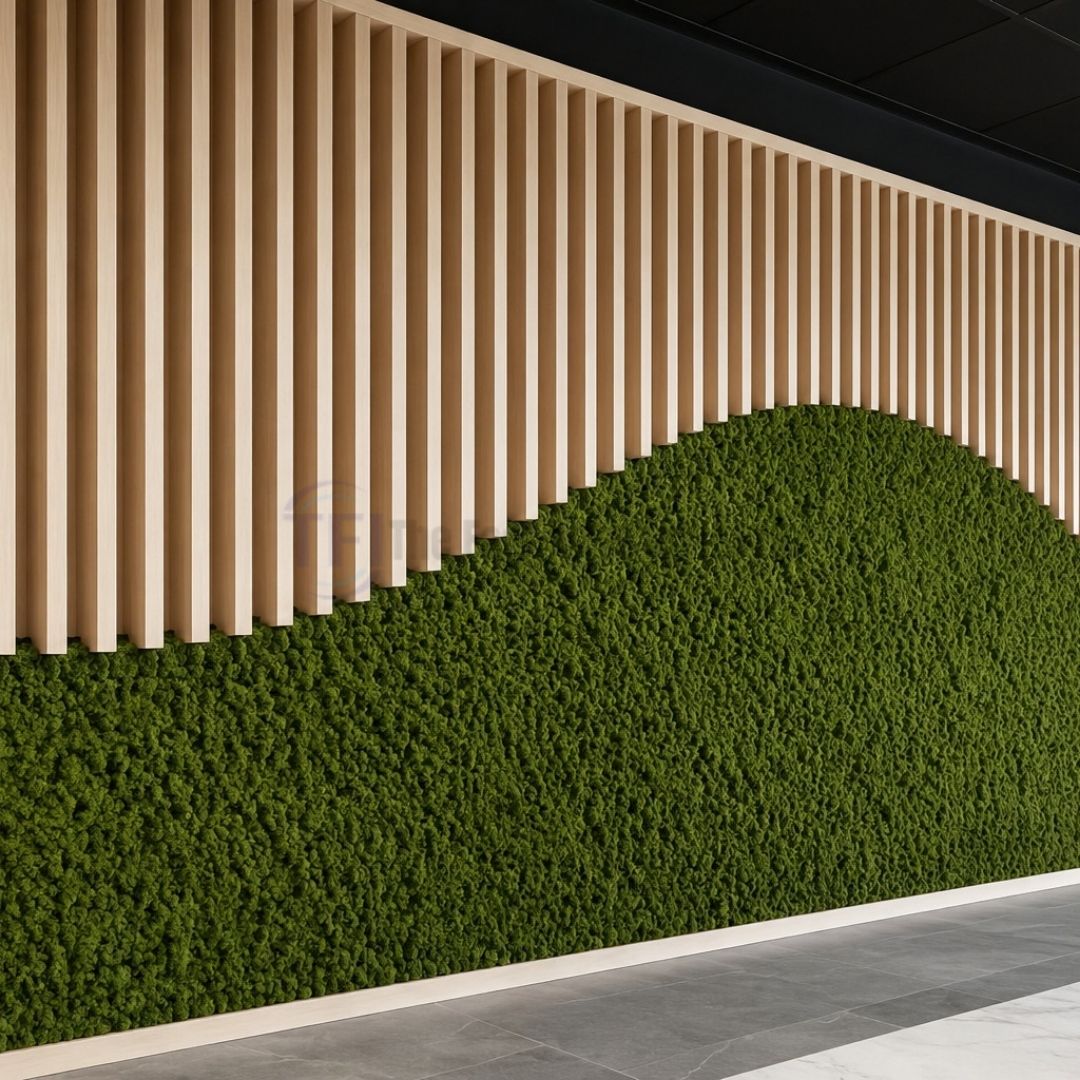 Top Rated Artificial Grass Wall Decor in Lahore | Wooden Slats | The Fast Interior Studio