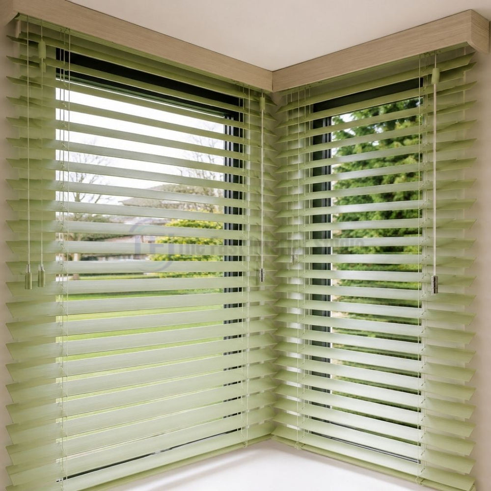 Custom fit best Venetian blinds perfectly installed in a corner window