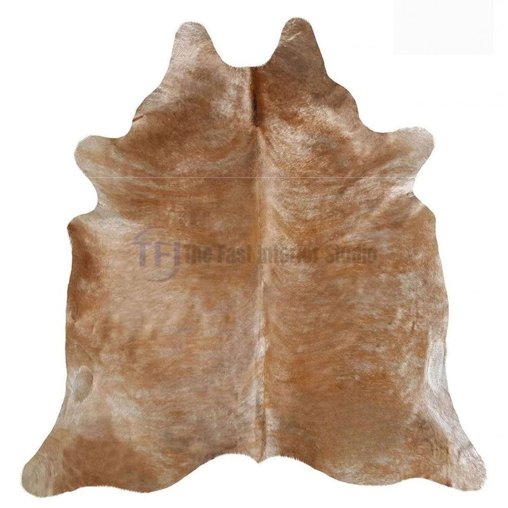Customized light brown genuine cowhide rug in Lahore