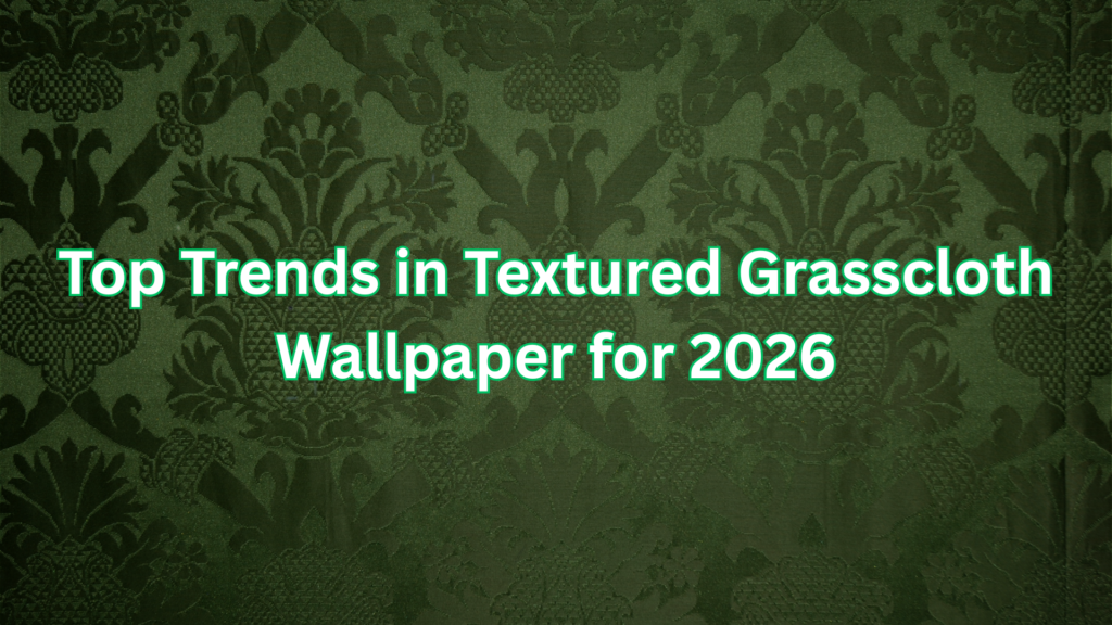 Textured grasscloth wallpaper