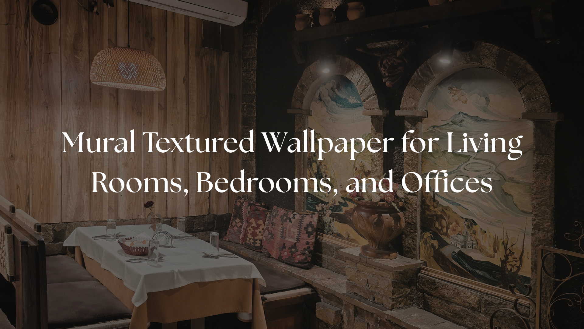 Mural textured wallpaper